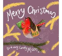Alex Clark Merry Christmas to a very Lovely Mum Robin Foil Card