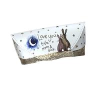 ALEX CLARK Moon and Back Rabbit Spectacle Glasses Case - For travel - Soft Case - PU Leather