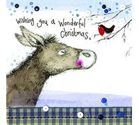 Alex Clark Robin & Donkey Christmas Card