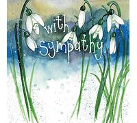 Alex Clark Snowdrop Sympathy Card - Blank Inside - Designed and Printed in UK