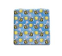Alex Clark Sunshine Bees Compact Mirror - animal gifts - Beauty handheld travel mirror - Blue - magnifying make up mirror