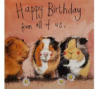 Alex Clark Three Guinea Pigs Birthday Card