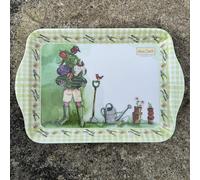 Alex Clark Vegetable Garden Small Food Tray - Perfect for Indoor and Outdoor use/Cake, Biscuits, Tea Tray/Gift/Gardener, Grandparents, Plants