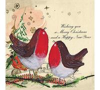 Alex Clark Vintage Robins Christmas Card Bird Image