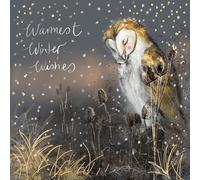 Alex Clark Warmest Winter Wishes Barn Owl Foil Card
