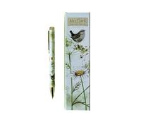 Alex Clark Wren Ball Point Pen - Stationery writing gifts - black ink - ideal for office and school - in gift box - animals and florals - British garden birds