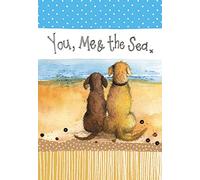 ALEX CLARK You, Me and the Sea Dog Kitchen Tea Towel - 100% Cotton