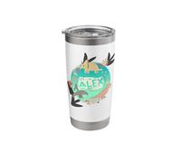 Alex - Cool Boys Name with Cute Dinosaurs Stainless Steel Insulated Tumbler
