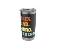 Alex Dad Hero Legend Personalized Custom Name Fathers Day Stainless Steel Insulated Tumbler