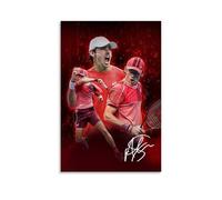 Alex De Minaur Poster of Tennis Stars Modern Home Bedroom Wall Art Decor Canvas 16 x 24 inches (40 x 60 cm)