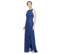 Alex Evenings Women's Long Sleeveless Mother of The Bride Dress W/Cascade Ruffle & Front Slit, (Petite and Regular Sizes), Royal, 14