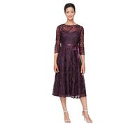 Alex Evenings Women's Midi Length Fit and Flare (Petite and Regular Sizes) Special Occasion Dress