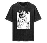 Alex G Storytelling Logo Black Unisex T-Shirt Printed Tee Graphic Top for Men Shirt M