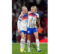 Alex Greenwood & Leah Williamson - England Lionesses Autographed Signed A4 Photo Print