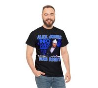 Alex Jones was Right tin foil hat Conspiracy infowars Men's Short Sleeve Tee BlackLarge