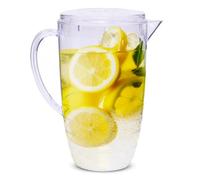 Alex Nash Clear Plastic Picnic Set - Reusable Dinner Set with 4 Dinner Plates, 4 Bowls, 4 Tumblers, 4 Wine Glasses, Serving Bowl & Jug for Camping, BBQs & Outdoor Dining - JUG, 1-Pack