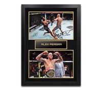 Alex Pereira MMA UFC Printed Autograph Memorabilia - Framed Gift A4 Framed