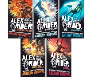 Alex Rider Mission Series by Anthony Horowitz: Stormbreaker, Point Blanc, Skeleton Key, Eagle Strike & Scorpia - Action-Packed Adventures for Young Readers (5-Book Set)