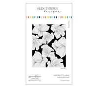 Alex Syberia Designs Abstract Floral Background Press Plate, White