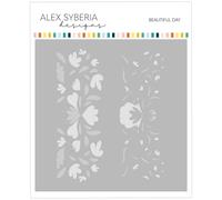 Alex Syberia Designs Beautiful Day Stencil Set, 2, White