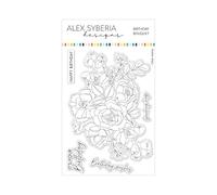 Alex Syberia Designs Birthday Bouquet Stamp Set, White