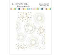 Alex Syberia Designs Brilliant Burst Hot Foil Plate, White