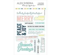 Alex Syberia Designs Christmas Sentiments Die Set, White