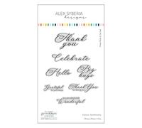 Alex Syberia Designs Classic Sentiments Press Plate & Die Set, White