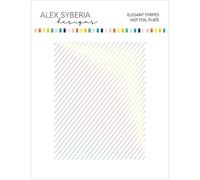 Alex Syberia Designs Elegant Stripes Hot Foil Plate