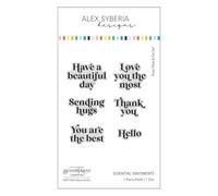Alex Syberia Designs Essential Sentiments Press Plate & Die Set