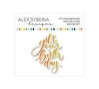 Alex Syberia Designs It's Your Birthday Hot Foil Plate and Die Set, White