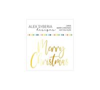 Alex Syberia Designs Large Merry Christmas Hot Foil, White