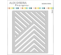 Alex Syberia Designs Modern Stripes Stencil, White