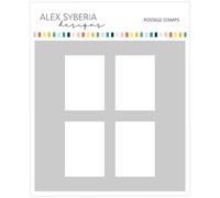 Alex Syberia Designs Postage Stamps Stencil, White