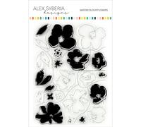 Alex Syberia Designs Watercolour Flowers Stamp Set, White