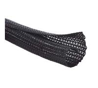 Alex Tech 10ft - 3/4 inch Cord Protector Wire Loom Tubing Cable Sleeve Split Sleeving For USB Cable Power Cord Audio Video Cable - Protect Cat From Chewing Cords - Black