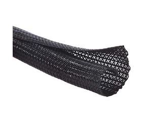 Alex Tech 25ft - 1/2 inch Cord Protector Wire Loom Tubing Cable Sleeve Split Sleeving For USB Cable Power Cord Audio Video Cable - Protect Cat From Chewing Cords - Black