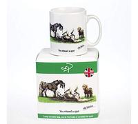 Alex Underdown Funny Horse Mug. You Missed a spot 10 oz hot Drinks Cup, Riding Themed