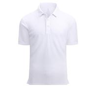 Alex Vando Mens Bubble Polo Shirt Super Stretch Short Sleeve Polo Shirts for Men, White, S