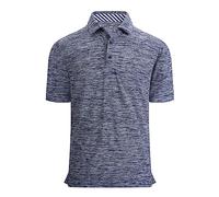 Alex Vando Mens Golf Shirt Moisture Wicking Quick-Dry Short Sleeve Polo, Navy-2, S