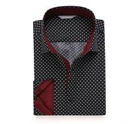 Alex Vando Mens Printed Dress Shirts Long Sleeve Regular Fit Button Down Shirt,Black,S