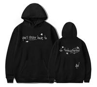 Alex Warren Merch You'll Never Have To Do Today Again Hoodie Long Sleeve Album Tour Pullovers Casual Outfits (BLACK,L)