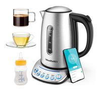 Alexa Smart Kettle, 1.7L - Smart Home Voice Control Kettle - Stainless Steel Kettle with Variable Temperature Control & Keep Warm Function - Energy