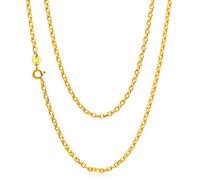 Alexander Castle 20" Solid 9ct Gold Chain Oval Belcher Chain Necklace - 1.5mm - Yellow Gold Necklace for Women & Men with Jewellery Gift Box