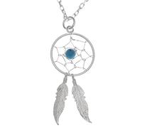 Alexander Castle 925 Sterling Silver Necklace Dream Catcher Pendant with 18" Silver Chain & Jewellery Gift Box