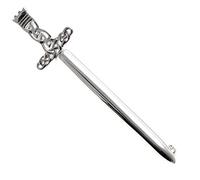 Alexander Castle 925 Sterling Silver Scottish Celtic Kilt Pin Brooch with Removable Sword for Men & Women - Kilt Accessory with Jewellery Gift Box - 62mm