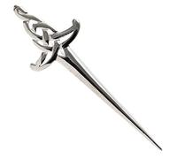Alexander Castle 925 Sterling Silver Scottish Celtic Sword Kilt Pin Brooch for Men & Women - Kilt Accessory with Jewellery Gift Box - 72mm