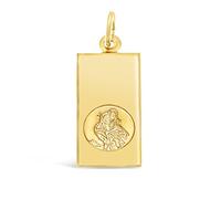 Alexander Castle Solid 9ct Gold St Christopher Pendant Medal for Women Men Boys Girls - 20mm x 10mm - PENDANT ONLY with Jewellery Gift Box