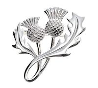 Alexander Castle Women's 925 Sterling Silver Scottish Thistle Brooch Pin with Jewellery Gift Box - Scottish Gift for Women