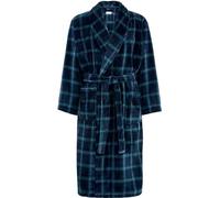 Alexander Del Rossa Mens Robe Plush, Bath Robe for Men, Lightweight Robes, Warm Fleece Bathrobe, Blue and Green Tartan Plaid, Large